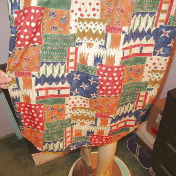 Vtg The Territory Ahead Patchwork Shirt Mens Size XXL Button Long Sleeves Artsy - Picture 9 of 10